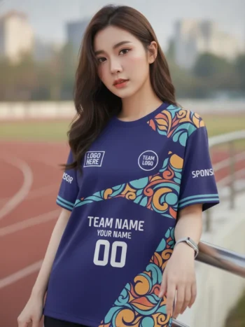 เสื้อวิ่งสั่งทำ ลายไทยกนกสวิร์ล จาก Jabez