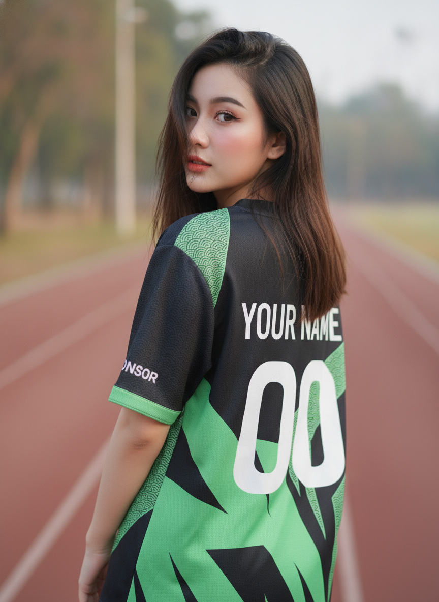 เสื้อวิ่งทีม โลโก้สายฟ้ามินต์ กรมท่า มินิมอล สั่งทำ ด้านหลัง เสื้อวิ่งทีม โลโก้สายฟ้ามินต์ กรมท่า มินิมอล สั่งทำ ด้านหลัง