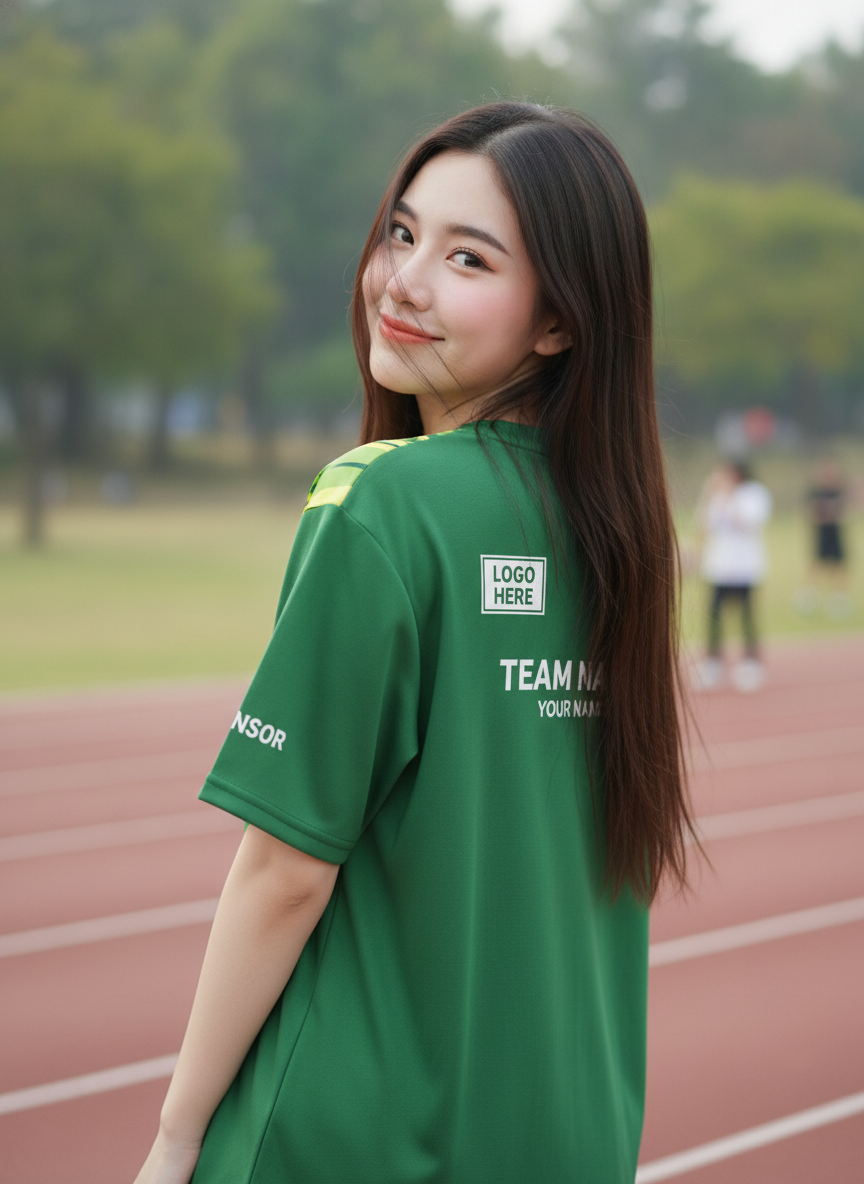 เสื้อวิ่งทีม เขียวเข้มลายแปรงมะนาว มินิมอล สั่งทำ ด้านหลัง เสื้อวิ่งทีม เขียวเข้มลายแปรงมะนาว มินิมอล สั่งทำ ด้านหลัง