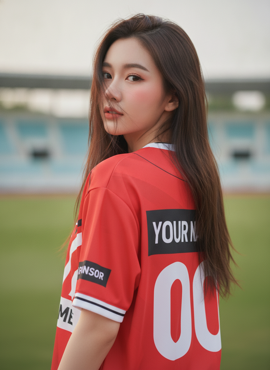 เสื้อกีฬาสีแดง ลายซิกแซก แดง-ขาว-ดำ สั่งทำใส่ชื่อ ด้านหลัง เสื้อกีฬาสีแดง ลายซิกแซก แดง-ขาว-ดำ สั่งทำใส่ชื่อ ด้านหลัง
