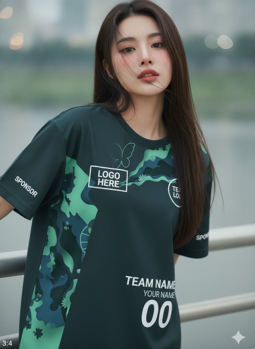 เสื้อวิ่งทีม ลายป่าเขียว-มิ้นท์ ธรรมชาติ สั่งทำใส่ชื่อ มุมที่ 2 เสื้อวิ่งทีม ลายป่าเขียว-มิ้นท์ ธรรมชาติ สั่งทำใส่ชื่อ มุมที่ 2