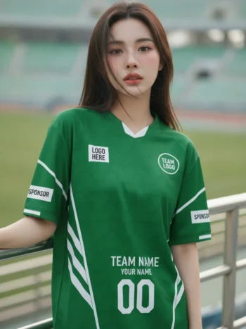 เสื้อกีฬาสีเขียว ลายลูกศรใหญ่ จาก Jabez