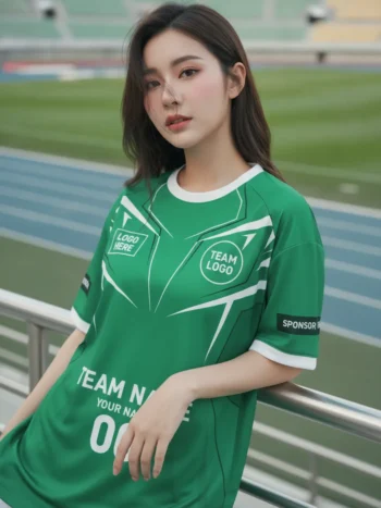 เสื้อกีฬาสีเขียว ลายเบลดเสื้อแข่ง จาก Jabez